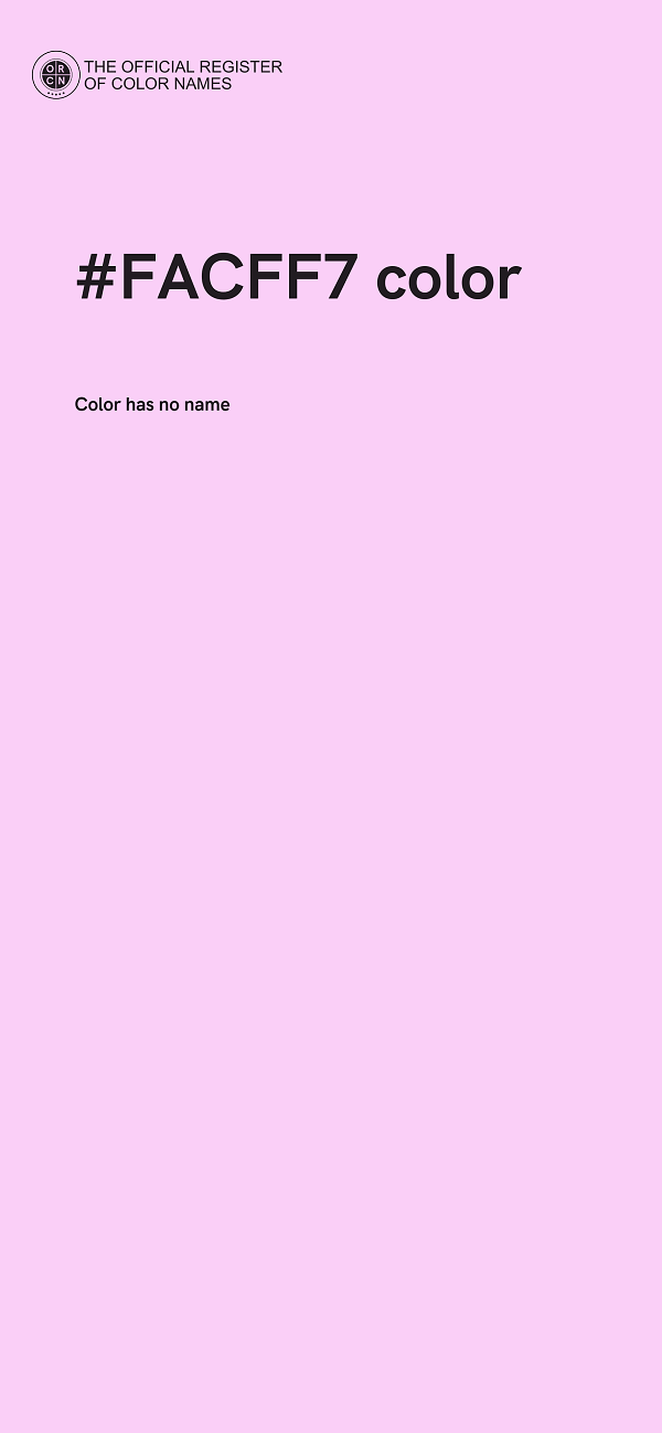#FACFF7 color image