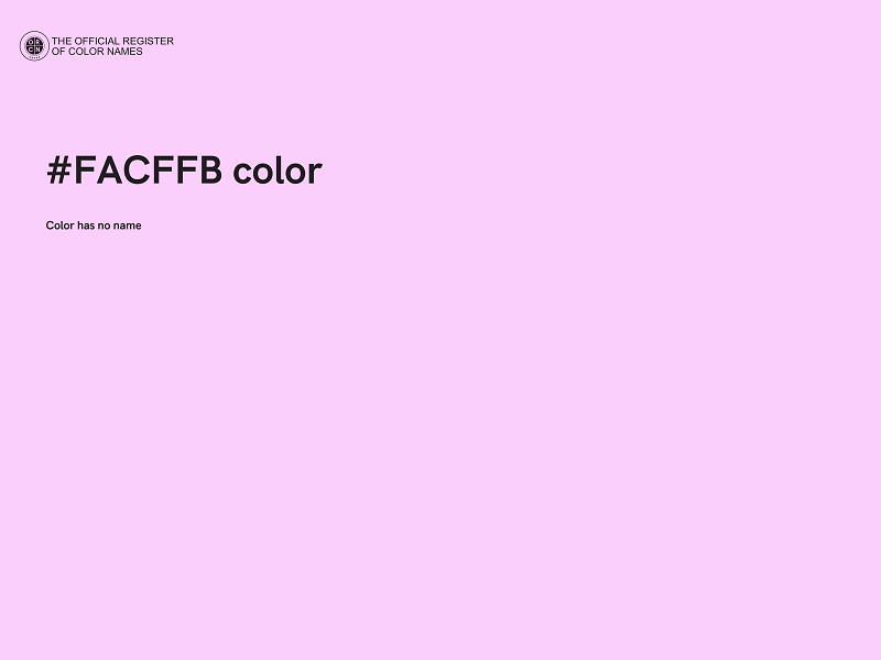 #FACFFB color image