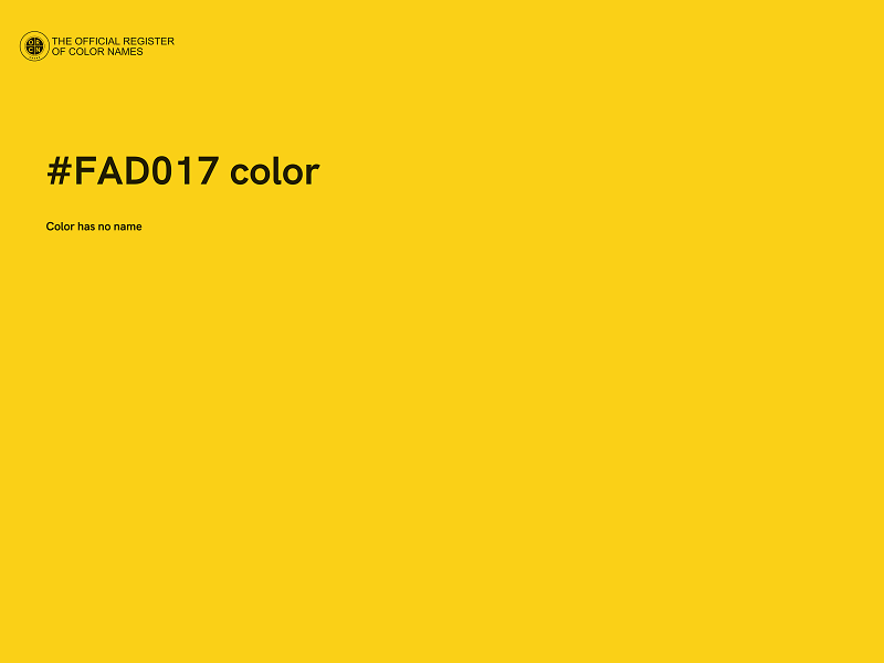 #FAD017 color image