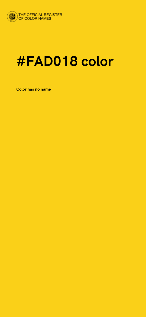 #FAD018 color image