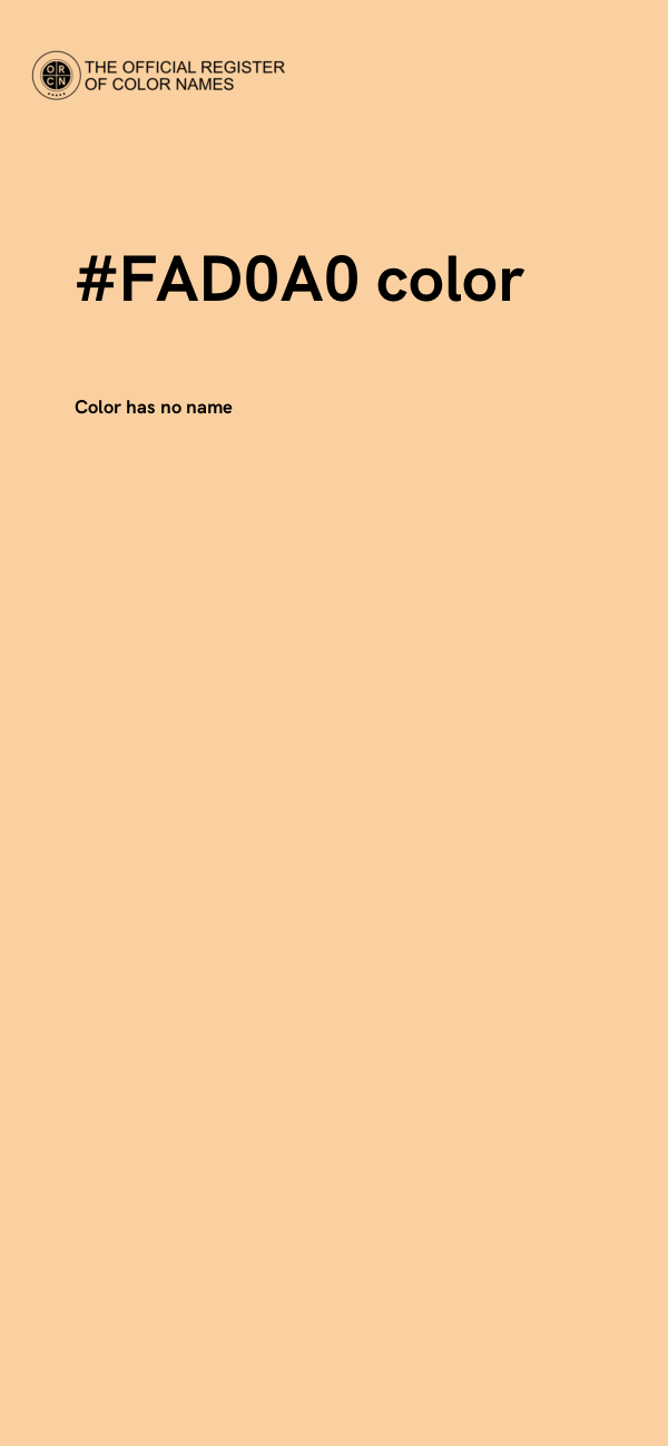 #FAD0A0 color image