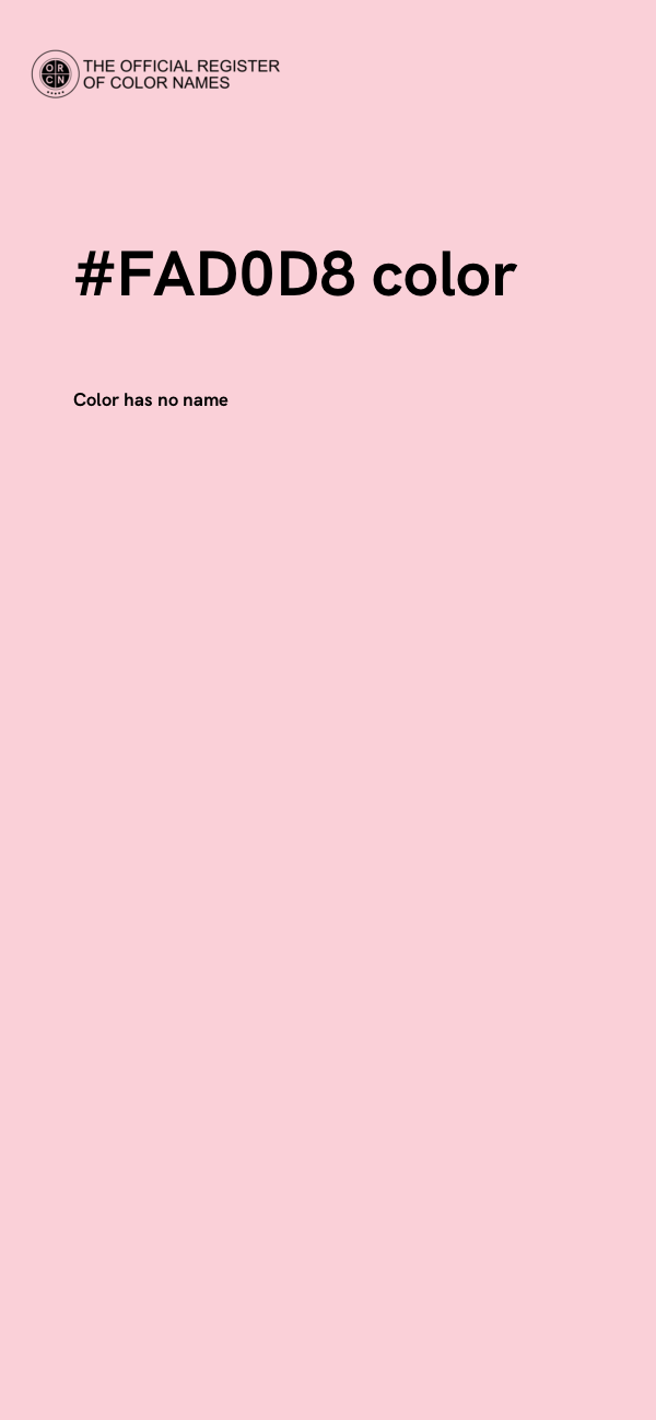 #FAD0D8 color image
