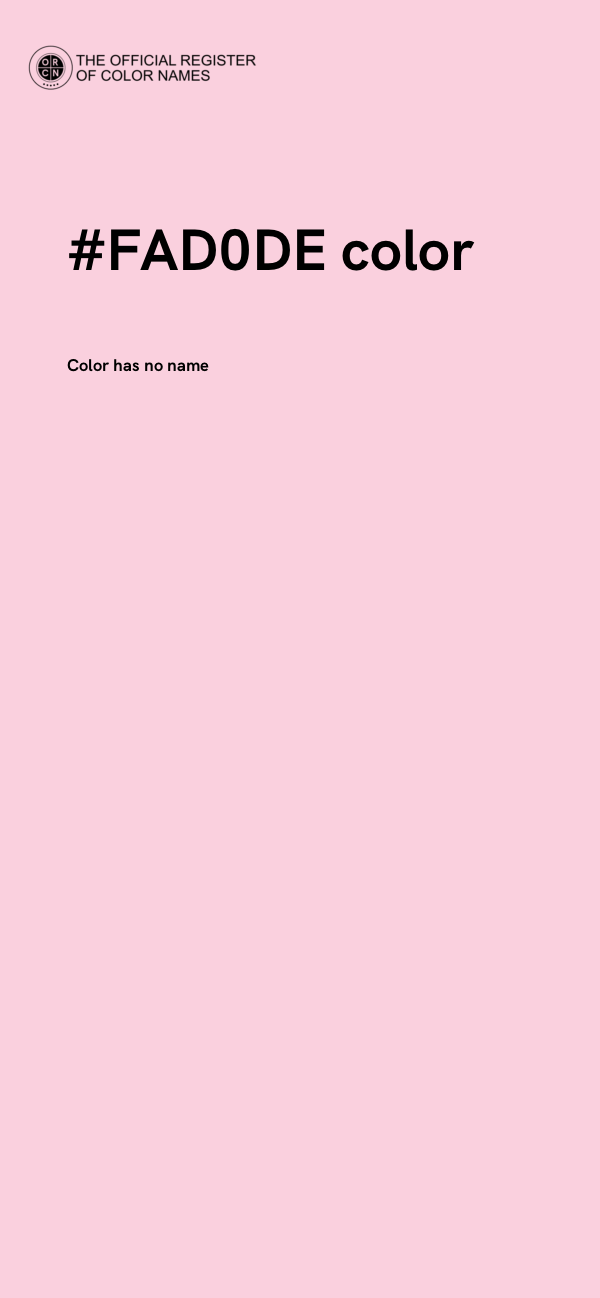 #FAD0DE color image