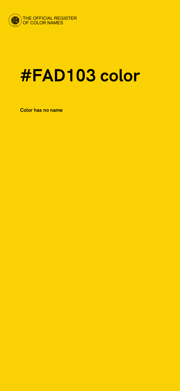 #FAD103 color image
