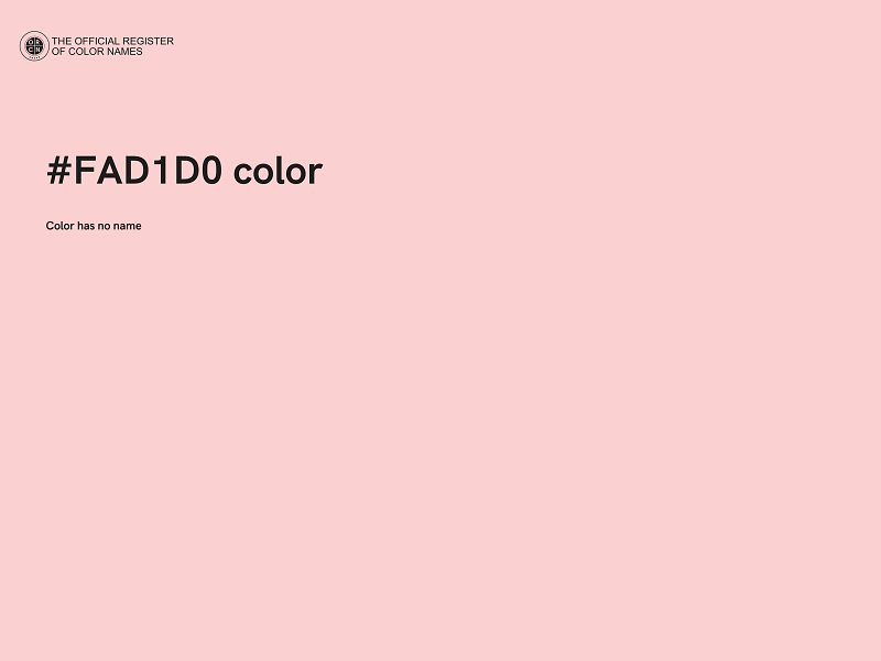#FAD1D0 color image