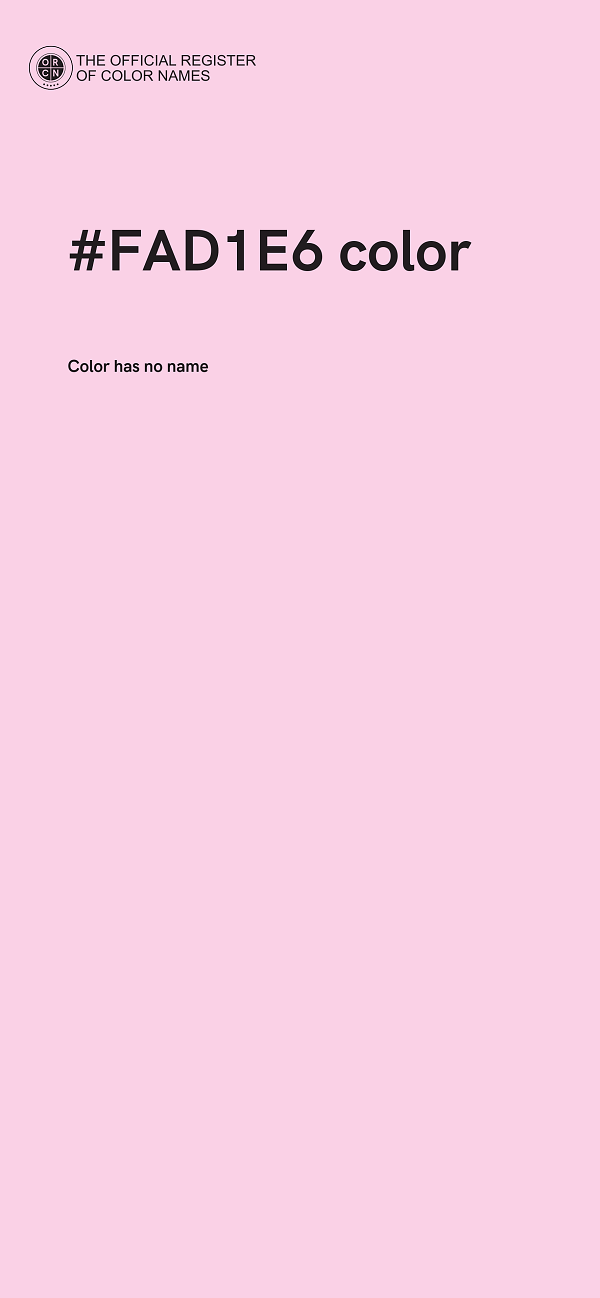 #FAD1E6 color image