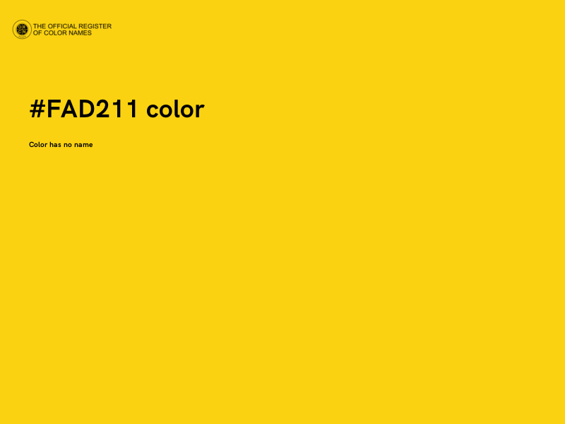 #FAD211 color image