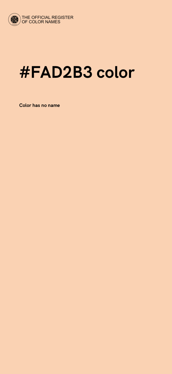 #FAD2B3 color image