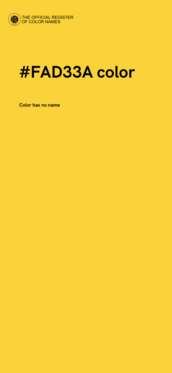 #FAD33A color image