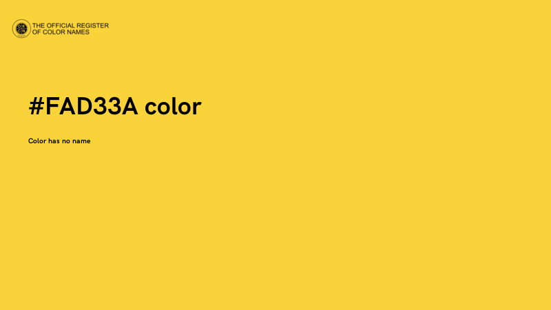 #FAD33A color image