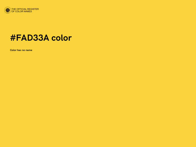 #FAD33A color image