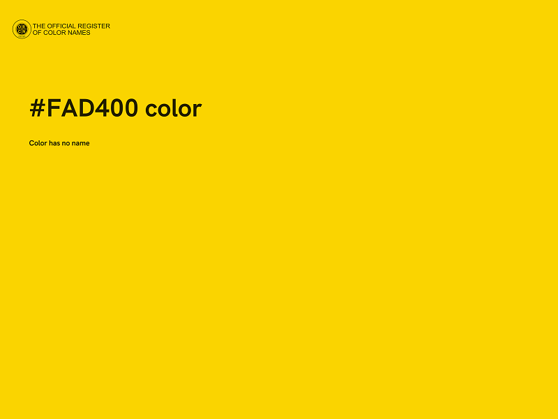 #FAD400 color image