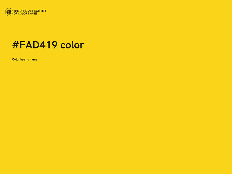 #FAD419 color image