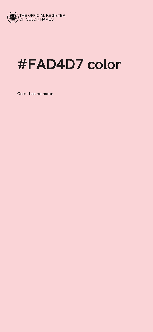 #FAD4D7 color image