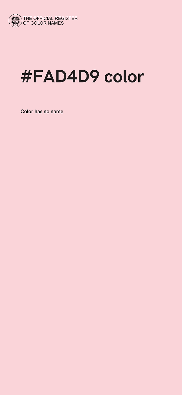 #FAD4D9 color image