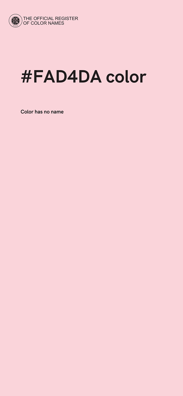#FAD4DA color image