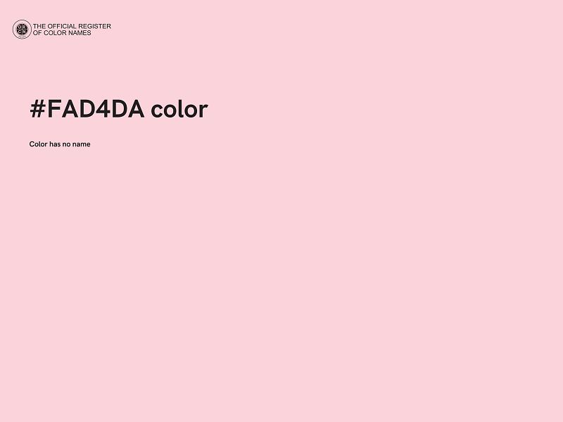 #FAD4DA color image