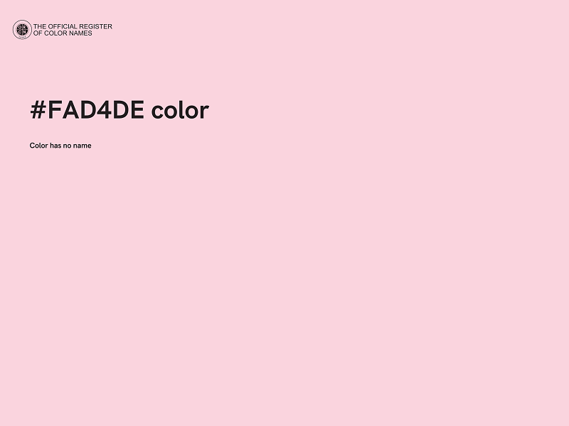 #FAD4DE color image