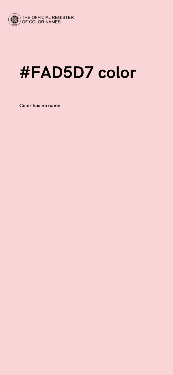 #FAD5D7 color image