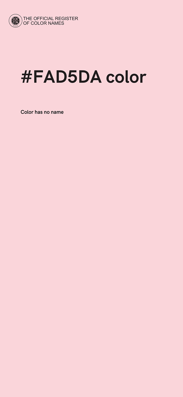 #FAD5DA color image