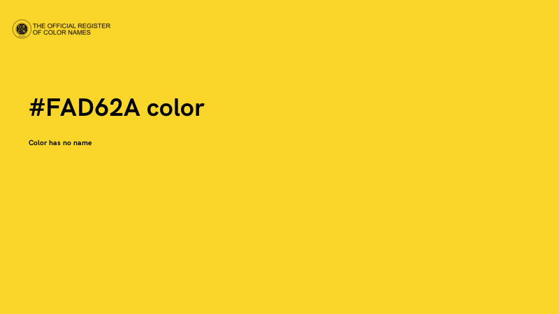 #FAD62A color image