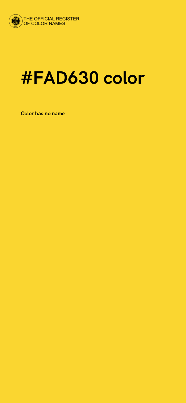 #FAD630 color image