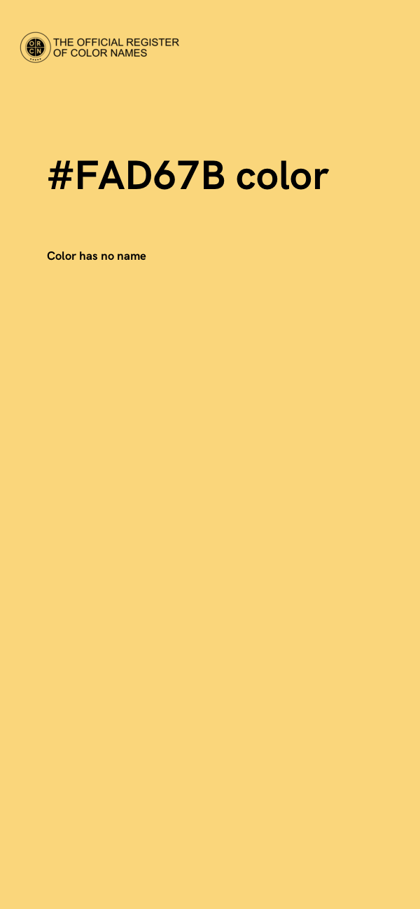 #FAD67B color image