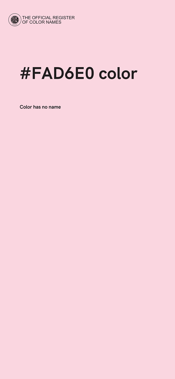 #FAD6E0 color image