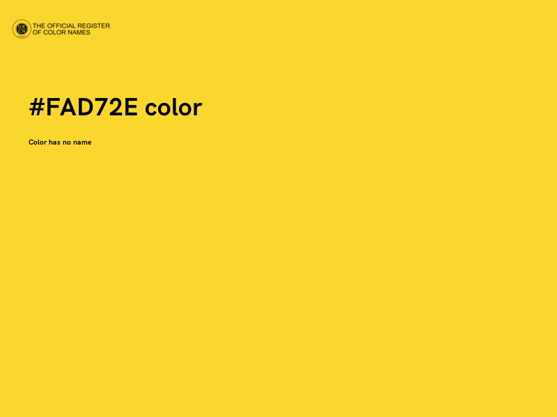 #FAD72E color image