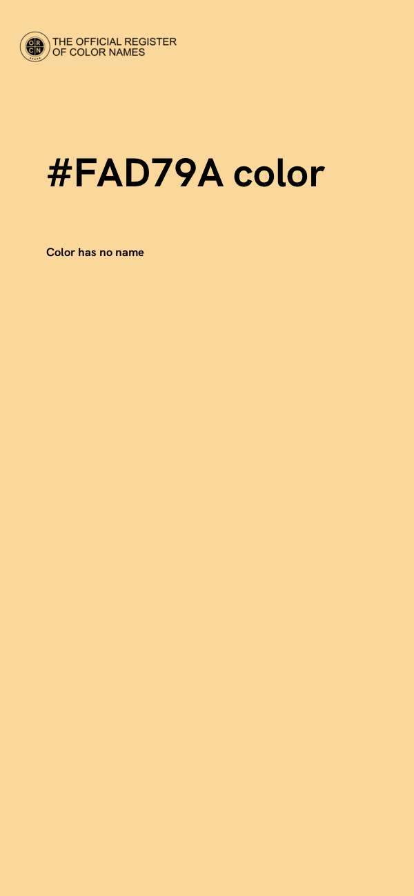 #FAD79A color image