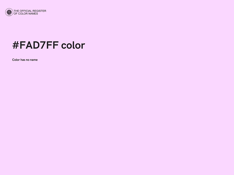 #FAD7FF color image