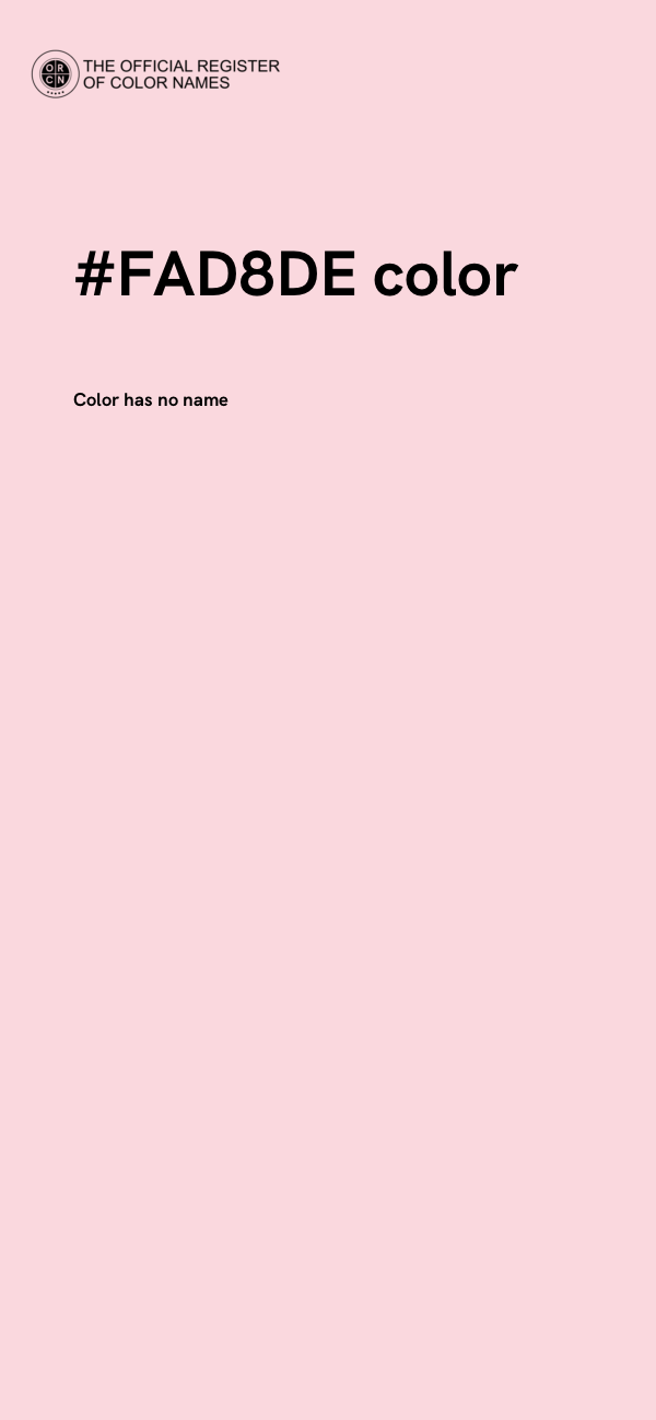 #FAD8DE color image