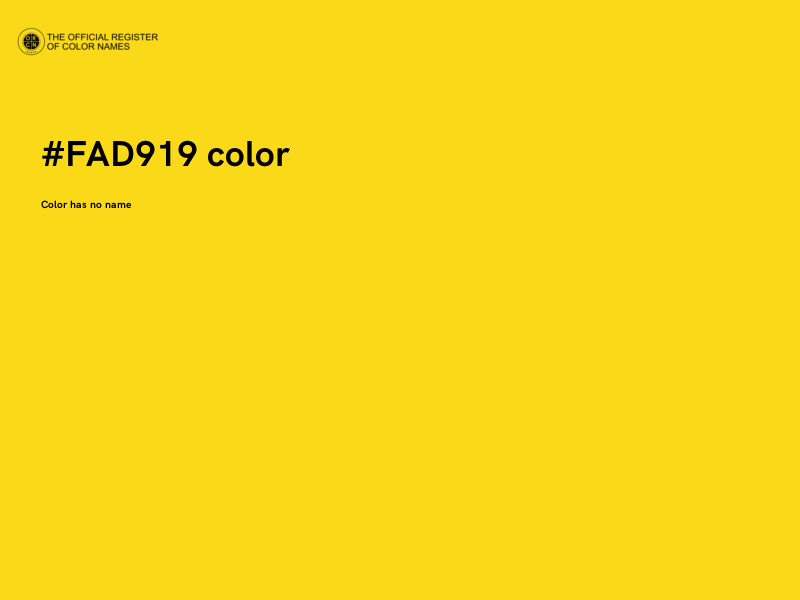 #FAD919 color image
