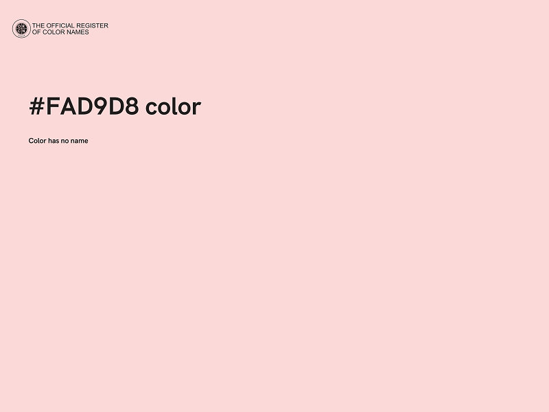 #FAD9D8 color image