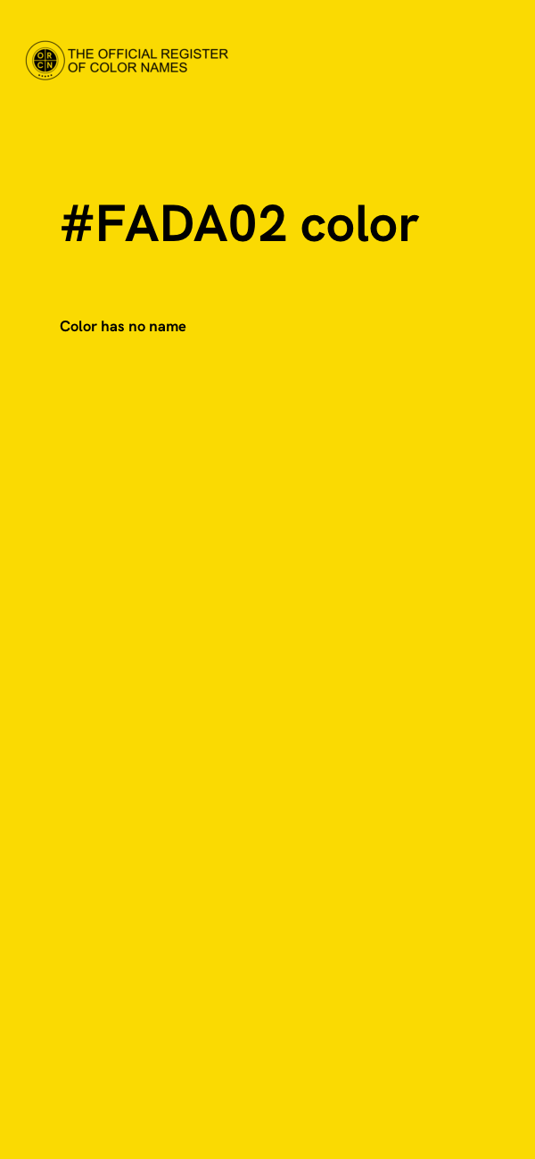 #FADA02 color image