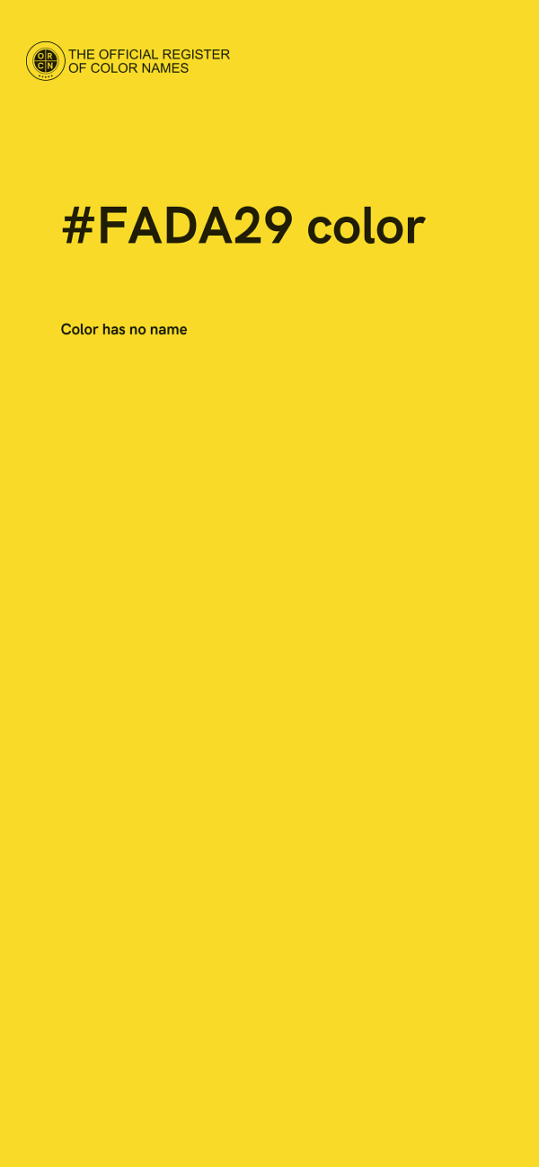 #FADA29 color image