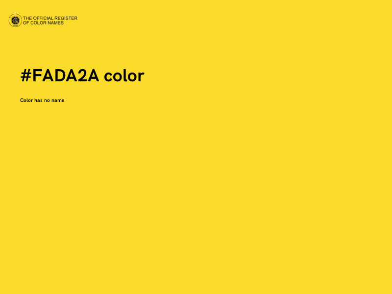 #FADA2A color image