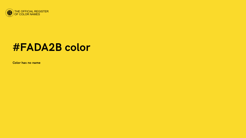 #FADA2B color image