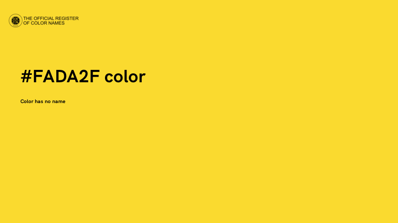 #FADA2F color image