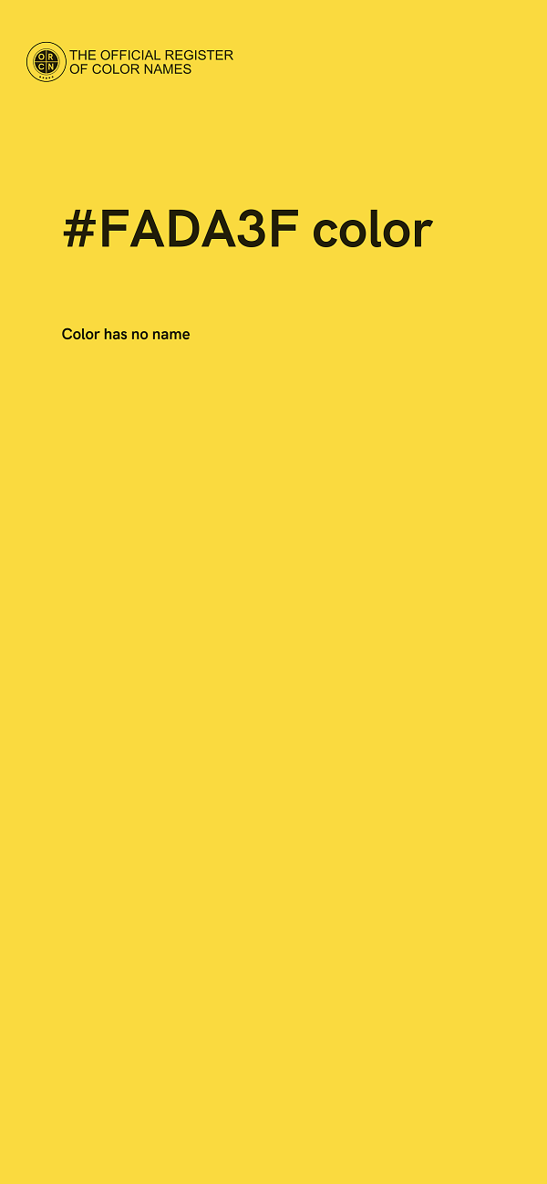 #FADA3F color image