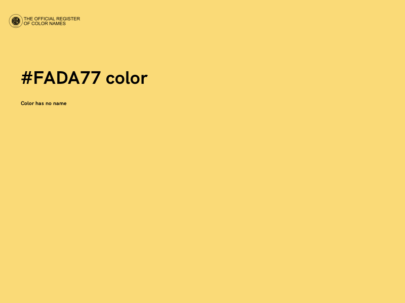 #FADA77 color image