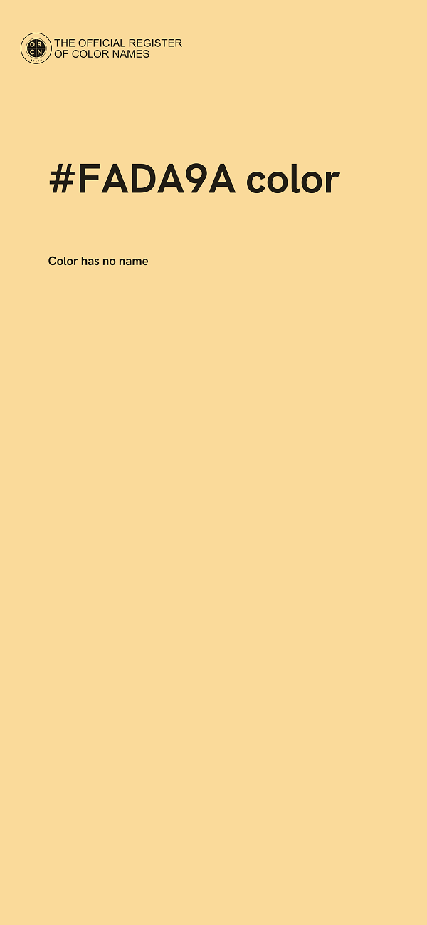 #FADA9A color image