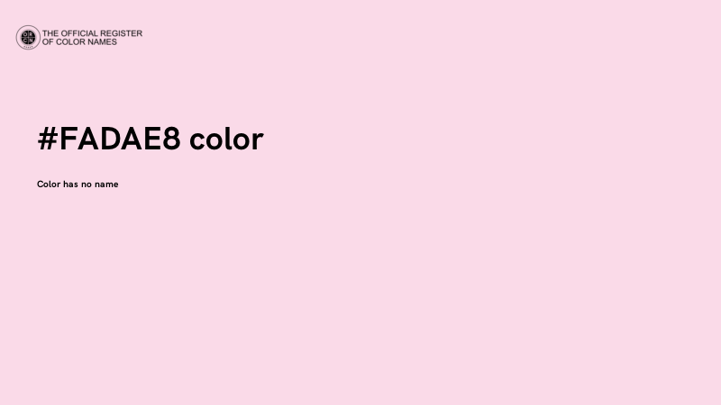 #FADAE8 color image