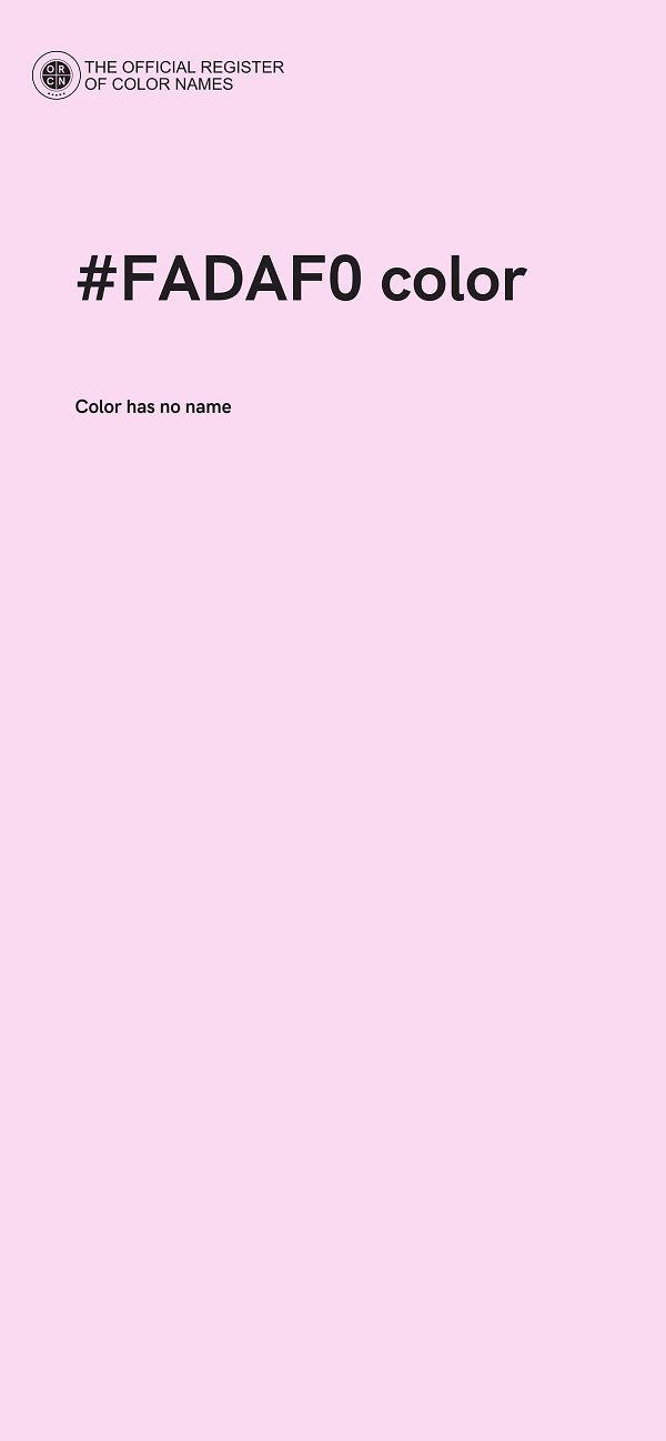 #FADAF0 color image