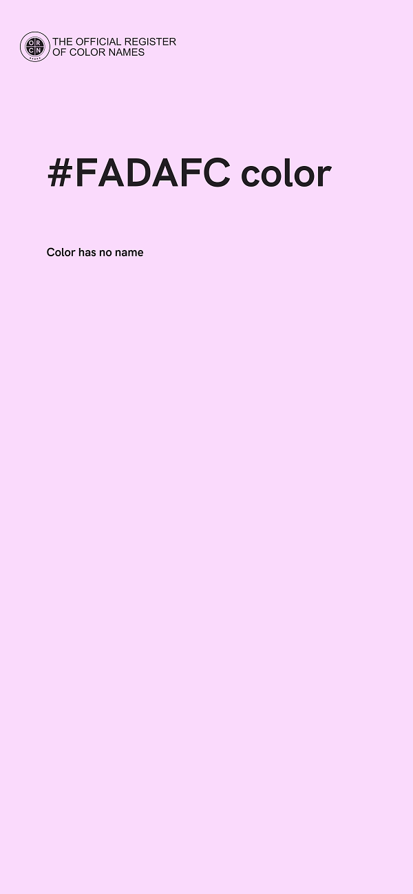 #FADAFC color image