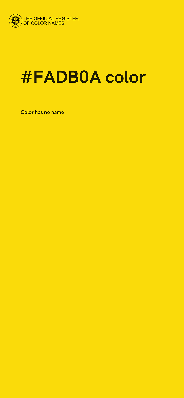 #FADB0A color image