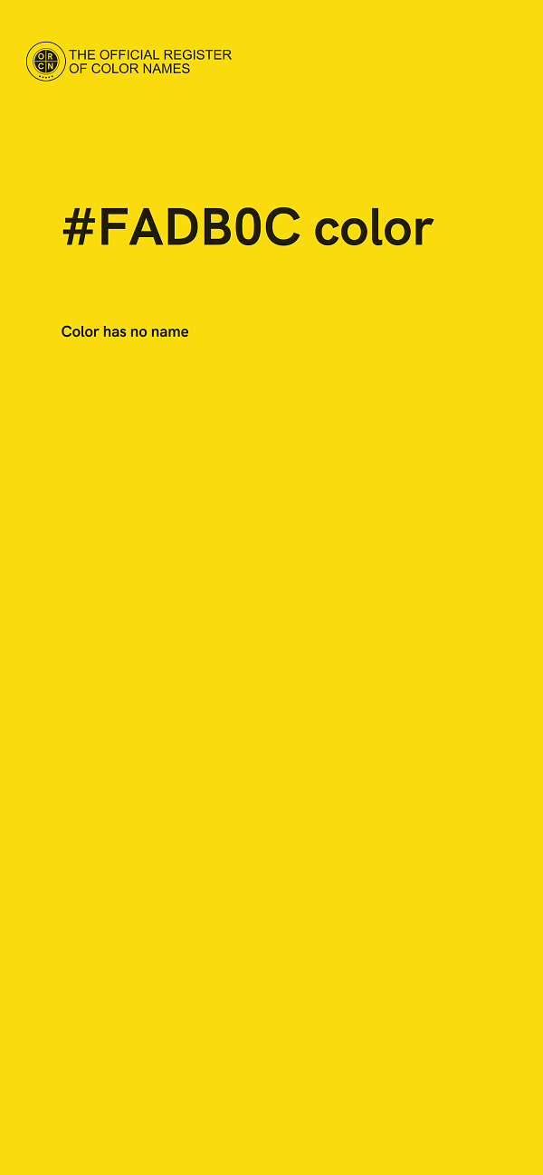 #FADB0C color image