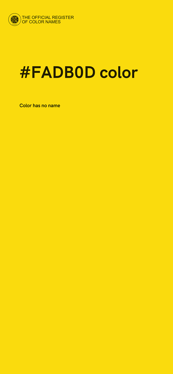 #FADB0D color image