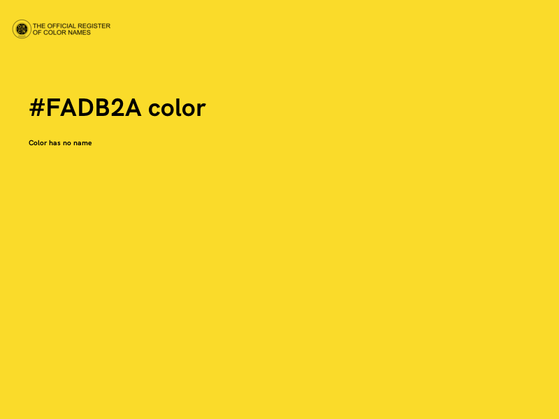 #FADB2A color image