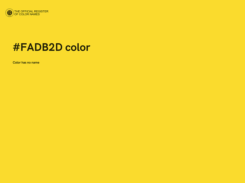 #FADB2D color image